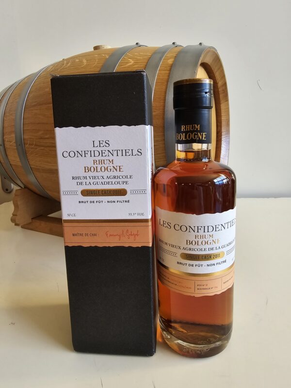 RHUM VIEUX BOLOGNE 50 CL 55.5° LES CONFIDENTIELS MILLESIME 2011