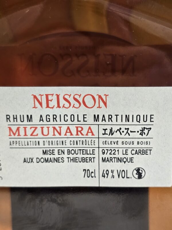 RHUM ELEVE SOUS BOIS NEISSON 70 CL 49° MIZUNARA – Image 3